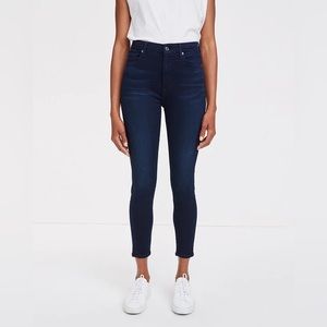 Slim Illusion High Waist Ankle Skinny in Twilight Blue